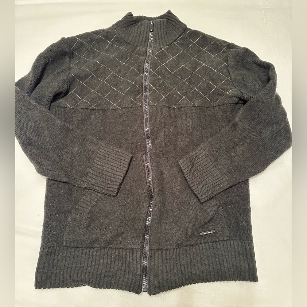 Smartwool Charcoal Diamond Zippered Cardigan